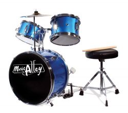 Music Alley Kids 3 Piece Beginners Drum Kit, Blue, inch (DBJK02)
