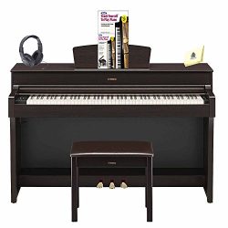 Yamaha YDP-184 Arius 88-Key Digital Piano with GH3 Graded Hammer Keyboard & CFX Concert Gran ...