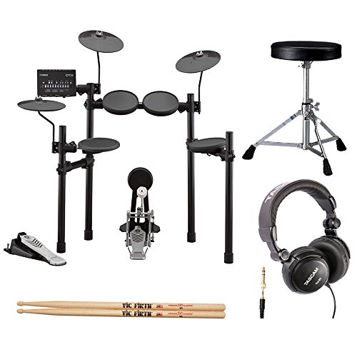 Yamaha DTX452K Electronic Drum Set with Drum Throne, Drumsticks and Stereo Headphones