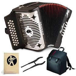 Hohner Panther 3100GB G/C/F 3-Row Diatonic Accordion with Free Accordion Road Kit