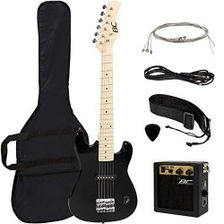 New 30″ Kids Black Electric Guitar With Amp & Much More Guitar Combo Accessory Kit