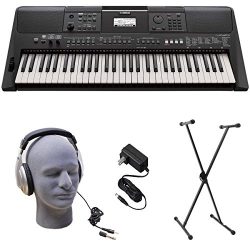 Yamaha PSR-E463 PKS Premium Keyboard Pack with Power Supply, X-Style Stand, and Headphones