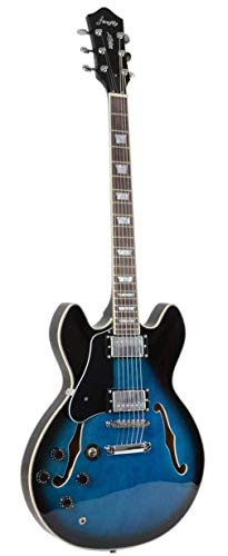 Firefly Semi-Hollow Body Guitar Left (Blue Burst)