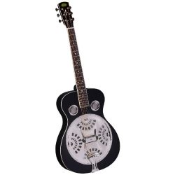 Regal RD-40B Studio Series Roundneck Resophonic Guitar – Black