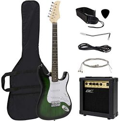 Best Choice Products 41in Full Size Beginner Electric Guitar Bundle Kit w/Case, Strap, 10W Amp,  ...