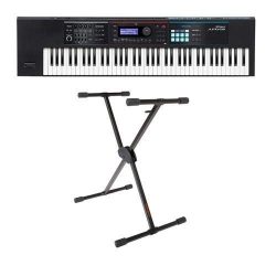 Roland JUNO-DS Series 76-Key Synthesizer – Bundle With KS-10X Single Brace Keyboard X-Stand