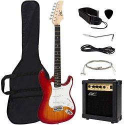 Best Choice Products 41in Full Size Beginner Electric Guitar Bundle Kit w/Case, Strap, 10W Amp,  ...
