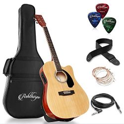 Ashthorpe Full-Size Cutaway Thinline Acoustic-Electric Guitar Package – Premium Tonewoods  ...