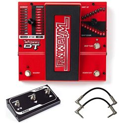 Digitech Whammy DT Pitch Shift Drop Tune Guitar Effects Pedal Bundle with 2 Patch Cables and FS3 ...