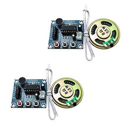 Ximimark 2Pcs ISD1820 Sound Voice Recording Playback Module Sound Recorder Board With Microphone ...