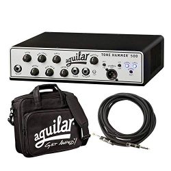 Aguilar Tone Hammer 500 Super Light 500 Watt Solid State Bass Amplifier Head with Drive Control, ...