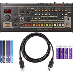 Roland TR-08 Rhythm Composer Sound Module Bundle with Blucoil 5-Ft MIDI Cable, 5-Pack of Reusabl ...