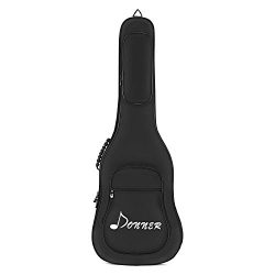 Donner Black 39 Inch Electric Guitar Gig Bag Backpack Premium Soft Case Cover Waterproof 10mm Pa ...