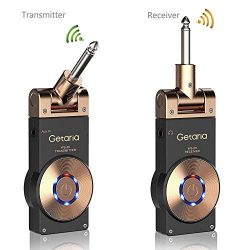 Getaria 2.4GHZ Wireless Guitar System Rechargeable Digital Transmitter Receiver for Electric Gui ...