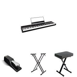 Alesis Recital 88-Key Beginner Digital Piano with Full-Size Semi-Weighted Keys and Power Supply, ...