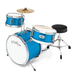 Ashthorpe 3-Piece Complete Kid’s Junior Drum Set – Children’s Beginner Kit wit ...