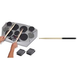 Pyle Pro Electronic Drum kit – Portable Electric Tabletop, 7 Drum Pad, Hi-Hat / Kick Bass  ...