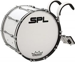 Sound Percussion Labs Birch Marching Bass Drum with Carrier 22 x 14 in. White