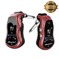 Wireless Guitar System, Mbuynow UHF Rechargeable Digital Guitar Transmitter Receiver 5 Guitar Ef ...