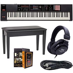 Roland PK 88-key Weighted-action Music Workstation FA-08 + ISK HP2000 Headphone + DPB-500CBD Due ...