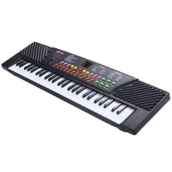 Tangkula 54-Key Electronic Keyboard for Kids Beginners with Mic & Adapter Including LED Digi ...