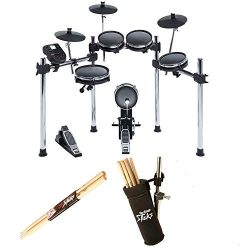 Alesis SURGE MESH KIT Eight-Piece Electronic Drum Kit with Mesh Heads + On Stage Drum Stick Hold ...