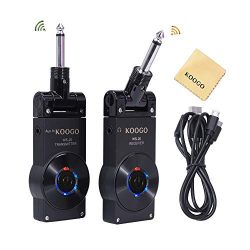 Koogo Guitar Wireless System Transmitter Receiver for Electric Guitar Bass Violin with Rechargab ...