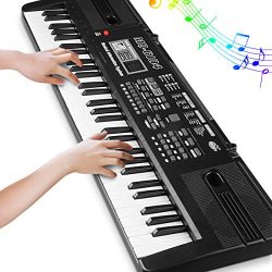 Digital Music Piano Keyboard 61 Key – Portable Electronic Musical Instrument with Micropho ...