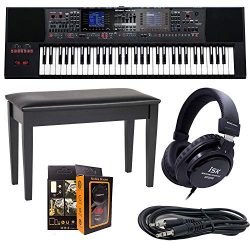 Roland PK E-A7 61 Key Expandable Arranger Keyboard + ISK HP2000 Headphone + DPB-500CBD Duet Pian ...