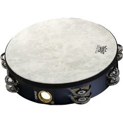 Remo TA-5210-70 Fiberskyn Tambourine – Quadura Black, 10″