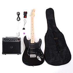 ISIN Full Size Electric Guitar for Music Lover Beginner with Amp and Accessories Pack Guitar Bag ...