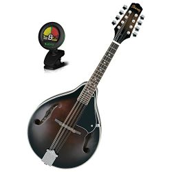 Ibanez M510DVS A-Style Mandolin in Dark Violin Sunburst with Clip on Tuner