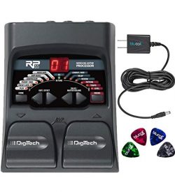 DigiTech RP55 Multi-FX Pedal with Built-In Guitar Tuner Bundle with Blucoil Power Supply Slim AC ...