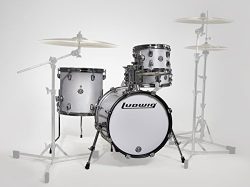 Ludwig LC179X028 Breakbeats 4 Piece Shell Pack with Riser, White Sparkle