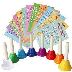 Mini Handbell set 8 Notes – Kids Percussion Musical Bell Toy B025