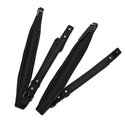 Adjustable Accordion PU Leather Shoulder Straps for 16-120 Bass (Black)