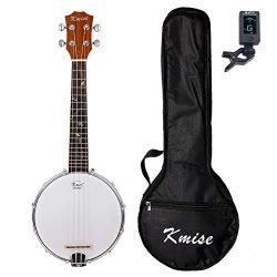 Kmise 4 String Banjo Ukulele Uke Concert 23 Inch Size Sapele With Bag Tuner (MI2232)