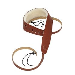 Levy’s Leathers PM14-WAL Genuine Leather Banjo Strap with Sheepskin, Walnut