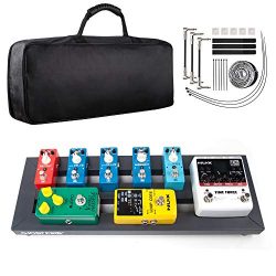 Vangoa Guitar Effect Pedal Board Aluminum Alloy Pedalboard with Bag, 19.53 x 7.1 x 1.57 inch