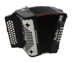 Hohner Panther Diatonic Accordion, Negro Key of FA w/Free Gig Bag