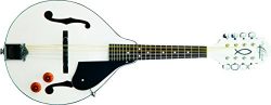 Oscar Schmidt OM10EWH-O-U 8-String A-Style, Electric Mandolin. White Finish