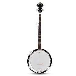 Costzon 5-String Banjo 24 Bracket with Geared 5th tuner and Mid-range Closed Handle, Include 420 ...