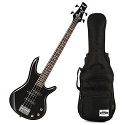 Ibanez GSR Mikro Compact Electric Bass Guitar (Black) w/ Free Ibanez Gig Bag