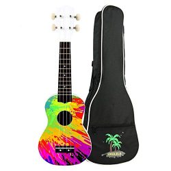 zimo 21 Inch Ukulele Kit Soprano Ukulele 4 String Hawaii Concert Ukulele with Carrying Gig Bag