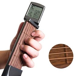 Pocket Digital Guitar Chord Trainer Tool with Rotatable Chords Chart Screen Display