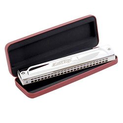 East top 24 Holes Professional Tremolo Harmonica Key of C Mouth Organ Musical Instrument T2406S