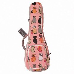 MUSIC FIRST cotton”MISS CAT” ukulele case ukulele bag, Double Shoulder Straps, New A ...