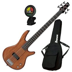 Ibanez GSR105EXMOL 5-String Electric Bass (Natural Oil) w/ Gig Bag and Tuner