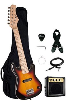 30″ Kids 1/2 Size ULTIMATE Electric Guitar Package with 3W Amp, Gig Bag, Strap, Cable and  ...