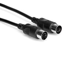 Hosa MID-303BK 5-Pin DIN to 5-Pin DIN MIDI Cable, 3 Feet
